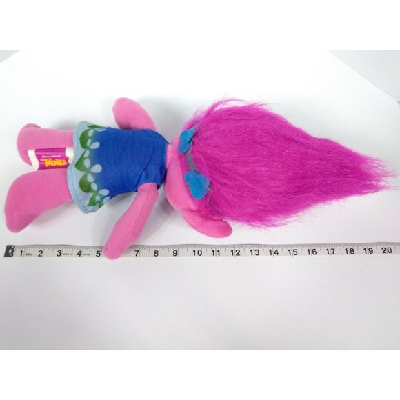 Dreamworks 2017 Poppy Pink 18" Troll Plush Trolls Movie Stuffed Doll Animal Toy - Picture 6 of 6